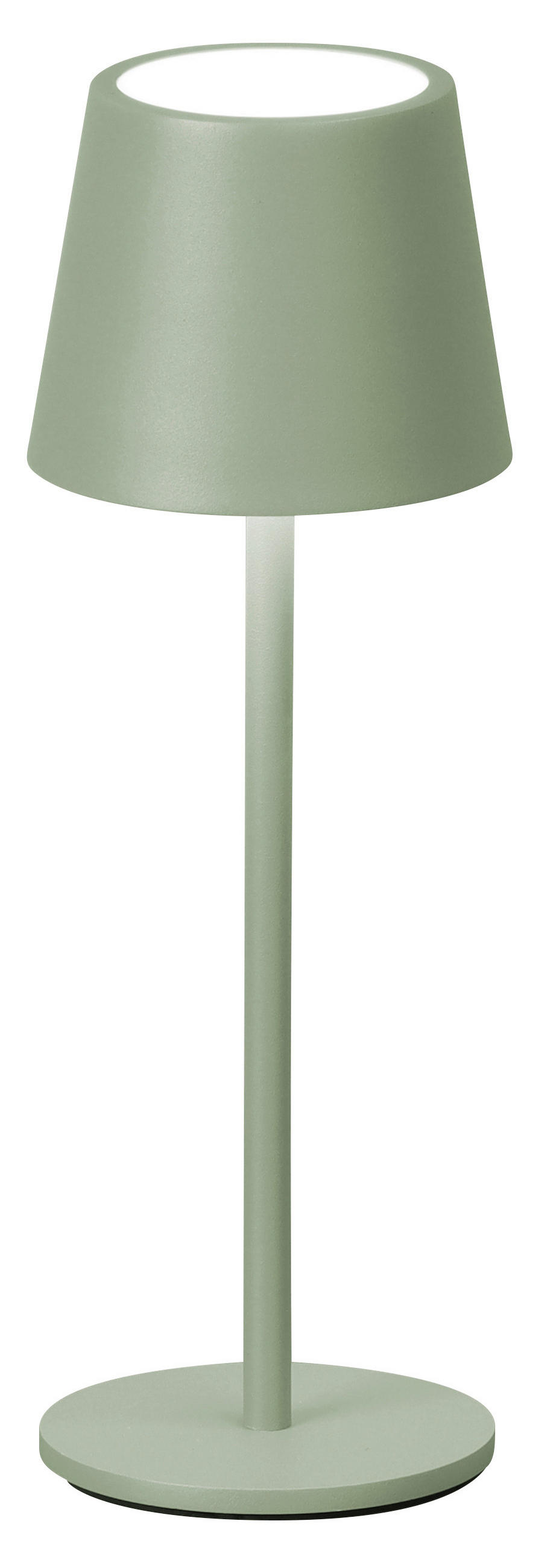 AKKU-TISCHLEUCHTE Roxi 27,5/9 cm  - Salbeigrün, Trend, Metall (27,5/9cm)