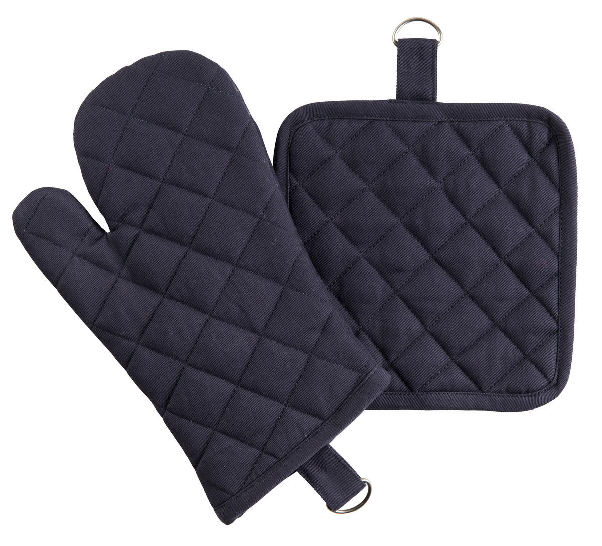 TOPFLAPPEN UND HANDSCHUH 2-teilig Anthrazit  - Anthrazit, Basics, Textil (20/20cm) - Novel