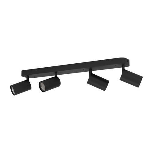 DECKENSTRAHLER - Schwarz, Design, Metall (58/8/9,7cm) - Eglo