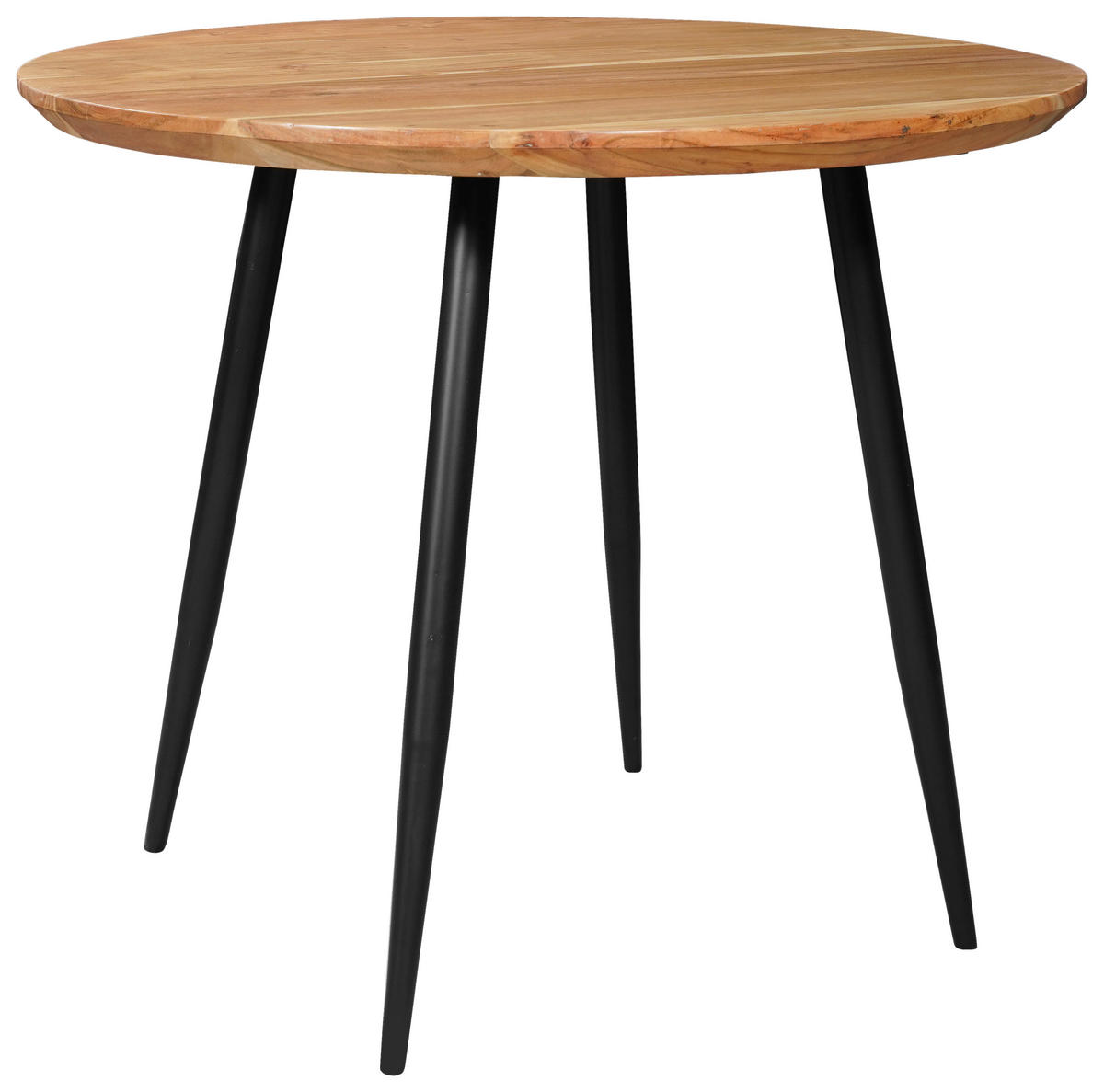 ÉTKEZŐASZTAL - akáciaszínű/fekete, Lifestyle, fa/fém (80/80/76cm) - Stylife