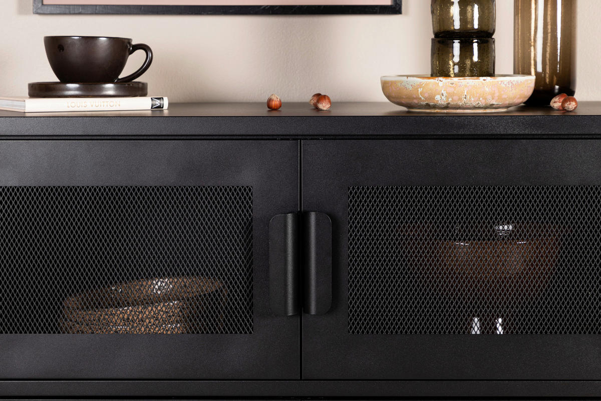 SIDEBOARD  in 90/75/40 cm  - Schwarz, Design, Metall (90/75/40cm) - Livetastic
