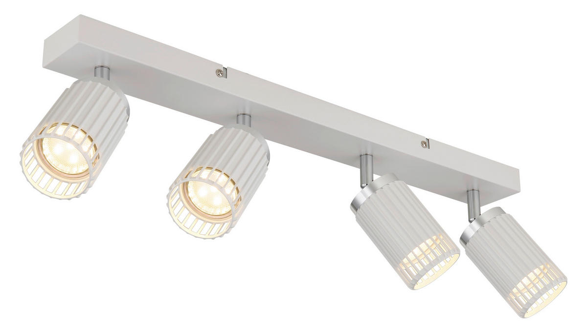 STRAHLER 53/12,5/15,5 cm   - Chromfarben/Weiß, Design, Metall (53/12,5/15,5cm) - Globo