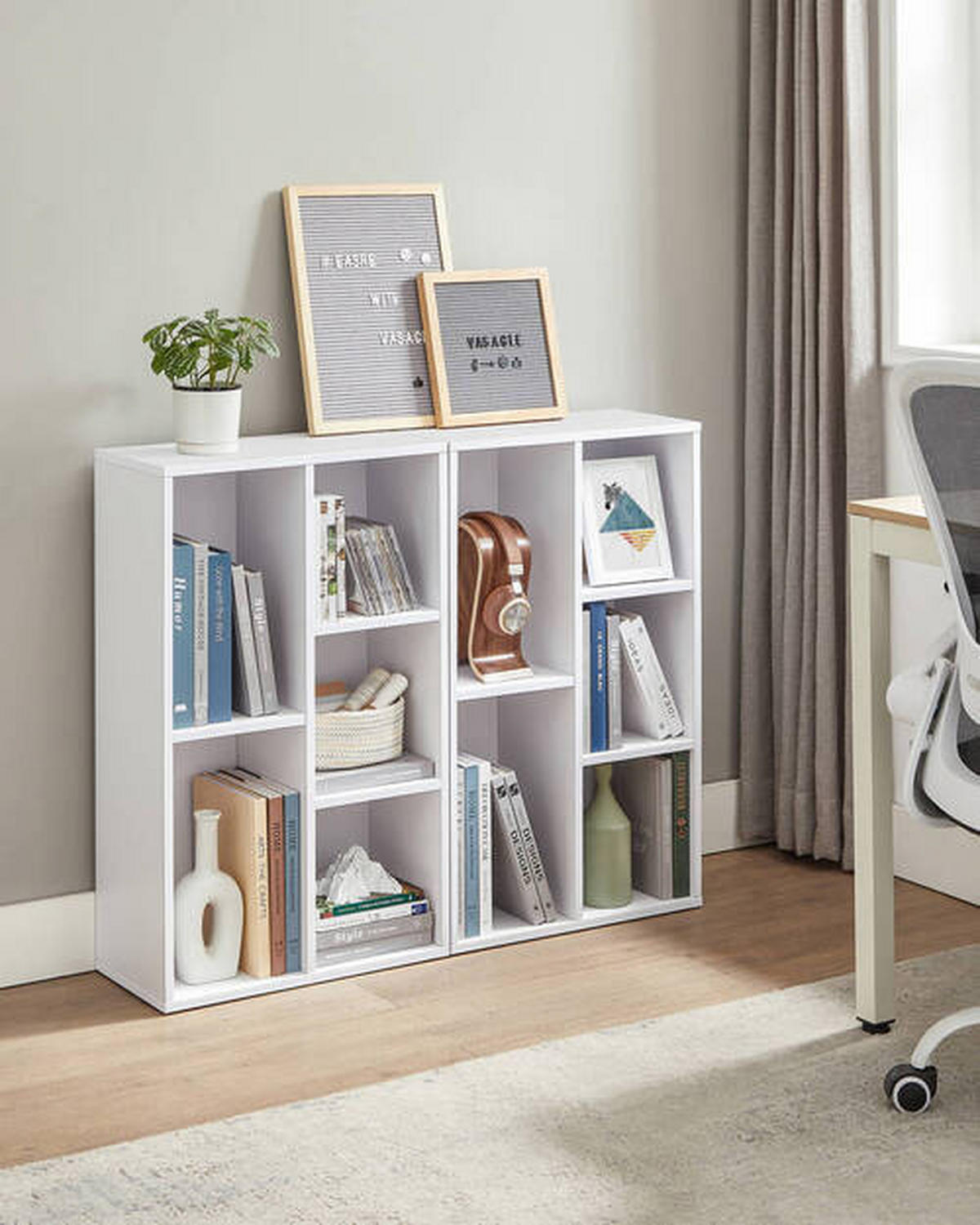 REGÁL, bílá, 50/80/24 cm - bílá, Basics, kompozitní dřevo (50/80/24cm) - Boxxx