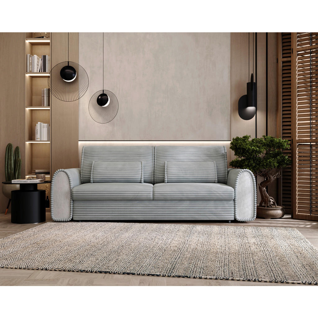 Thumbnail - Carryhome Schlafsofa, Hellgrau, Textil, 3-Sitzer, Füllung: Schaumstoff, 240x83x116 cm, Liegefunktion, Schlafen auf Sitzh...