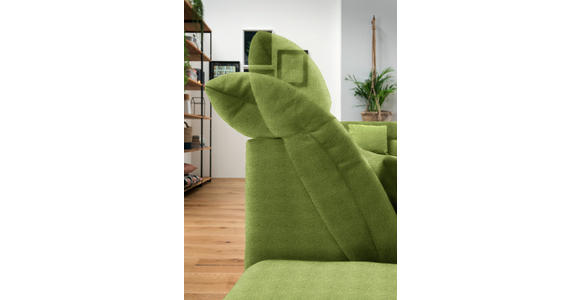 WOHNLANDSCHAFT in Mikrofaser Grün  - Chromfarben/Grün, Design, Kunststoff/Textil (204/350/211cm) - Xora