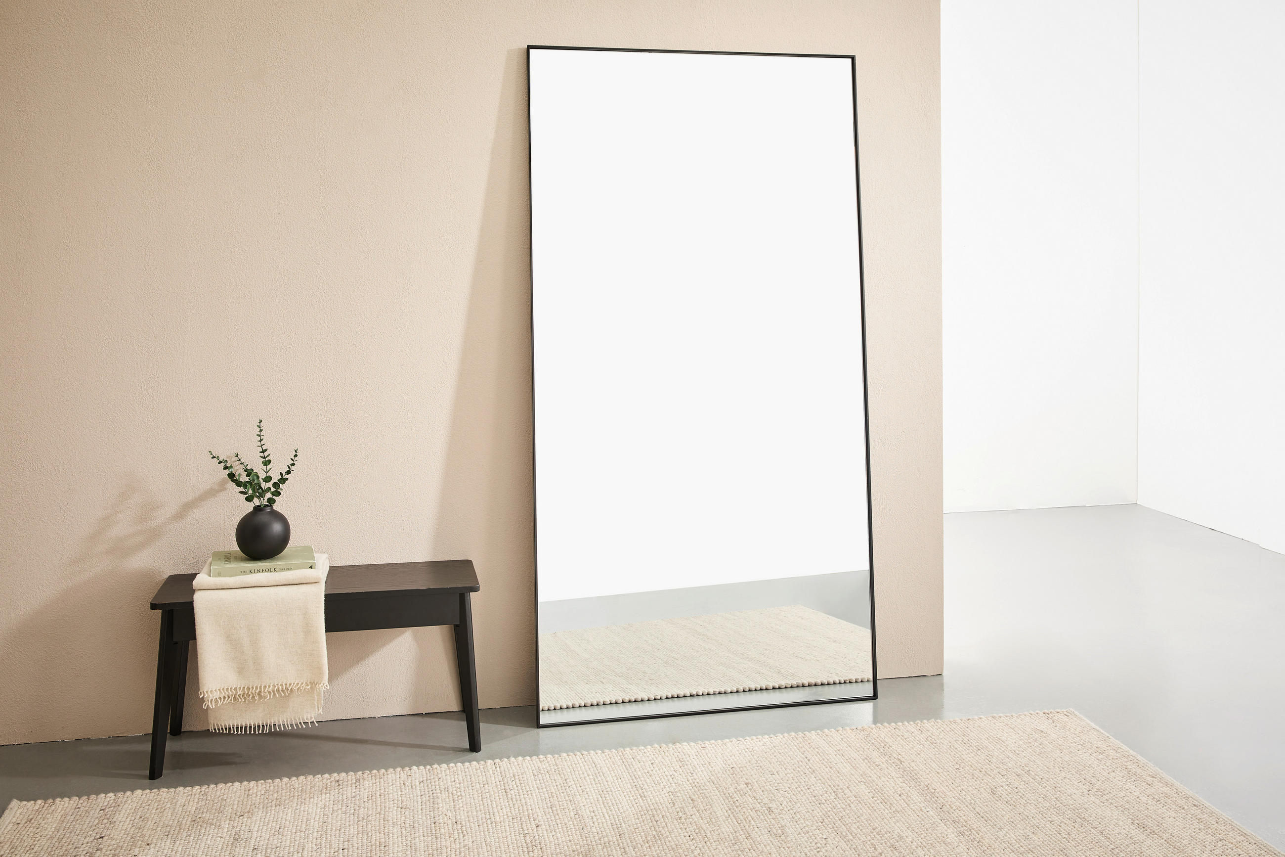 WANDSPIEGEL 110/210/3 cm    in rechteckig  - Schwarz, Design, Glas/Holzwerkstoff (110/210/3cm) - MID.YOU