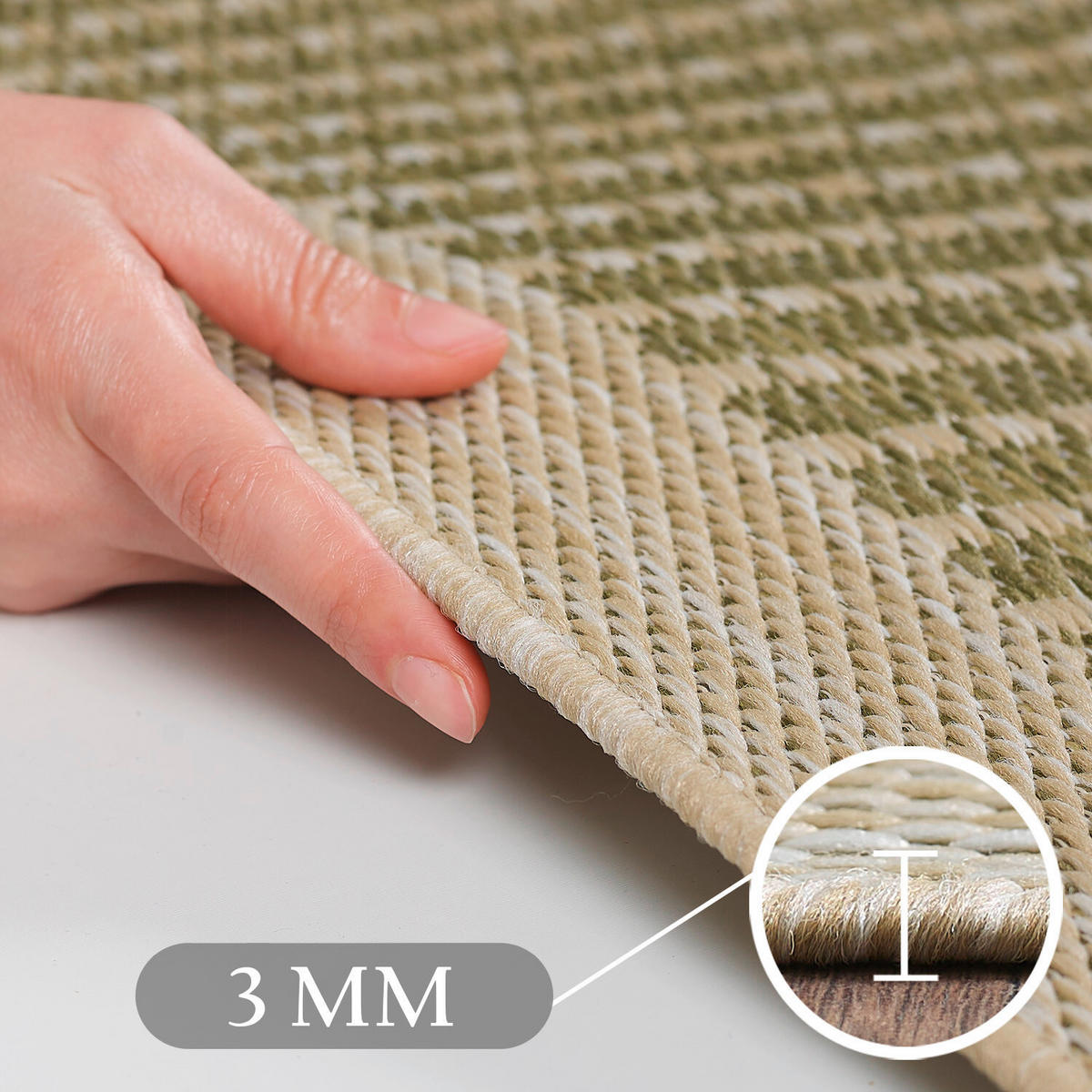 OUTDOORTEPPICH 80/150 cm GIZA Grün  - Grün, Basics, Textil (80/150cm) - Novel