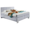 BOXSPRINGBETT 200/200 cm  in Hellgrau  - Chromfarben/Hellgrau, Konventionell, Kunststoff/Textil (200/200cm) - Hom`in