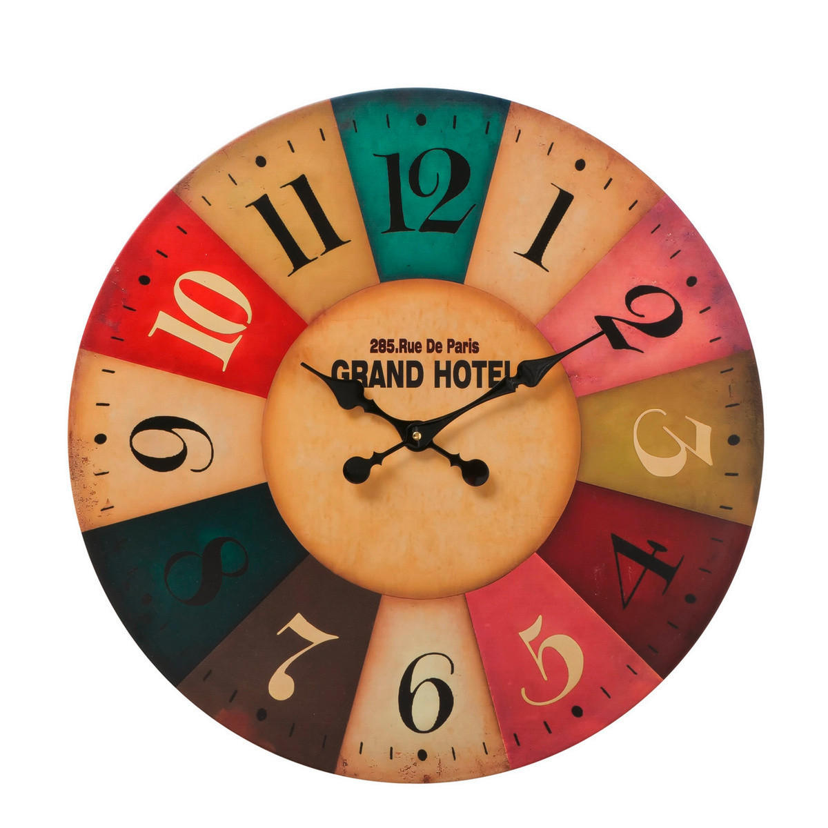 NÁSTĚNNÉ HODINY, hnědá,  - hnědá, Basics, kov (60/5/60cm)