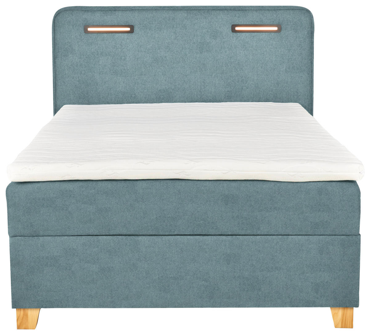 BOXBETT 120/200 cm  in Hellblau  - Hellblau, Konventionell, Holz/Textil (120/200cm) - Moderano