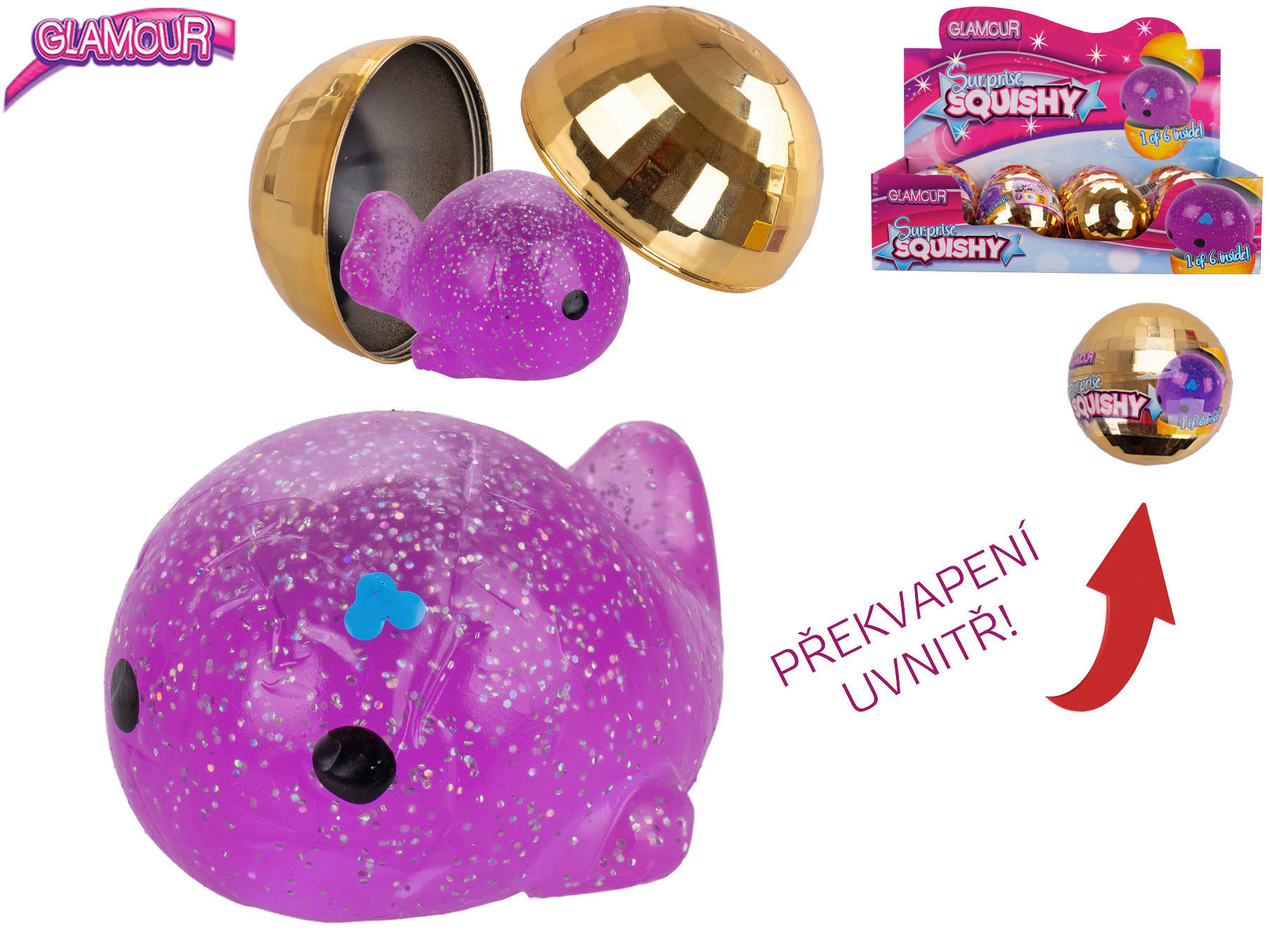 GUĽA S PREKVAPENÍM - viacfarebná, Basics, plast (6,5/6,5/6,5cm)