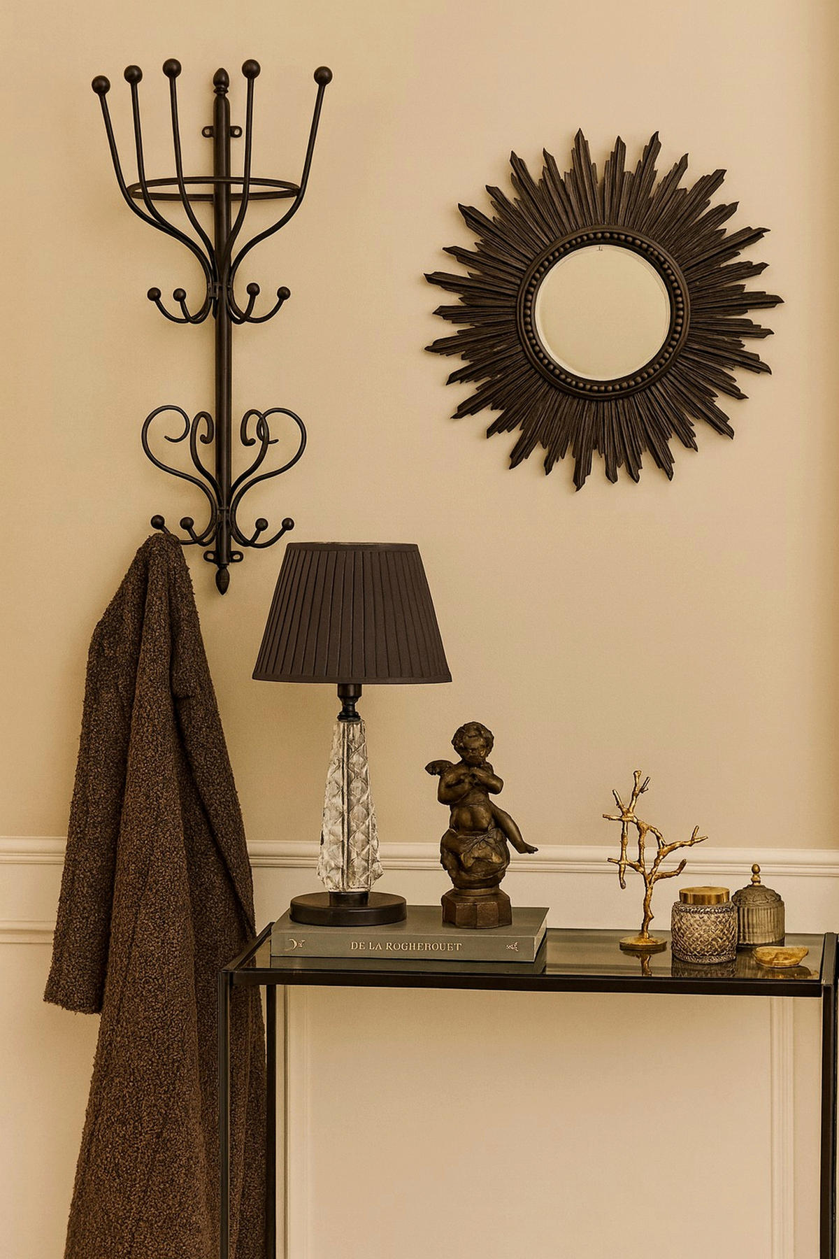 WANDGARDEROBE  in Schwarz  - Schwarz, Design, Metall (17/29/70cm) - MID.YOU