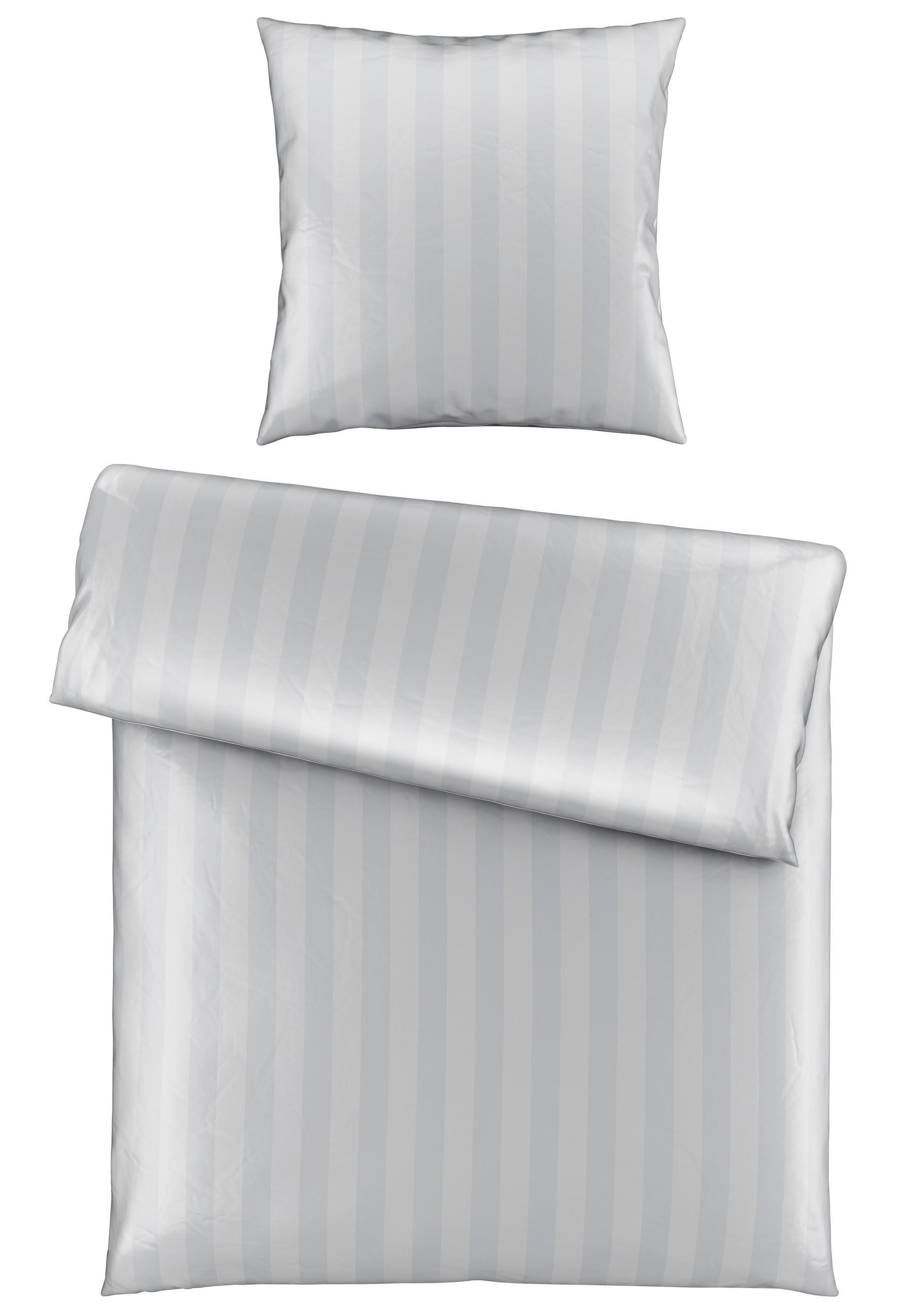 BETTWÄSCHE Satin 155/220 cm  - Silberfarben, Textil (155/220cm) - Dieter Knoll