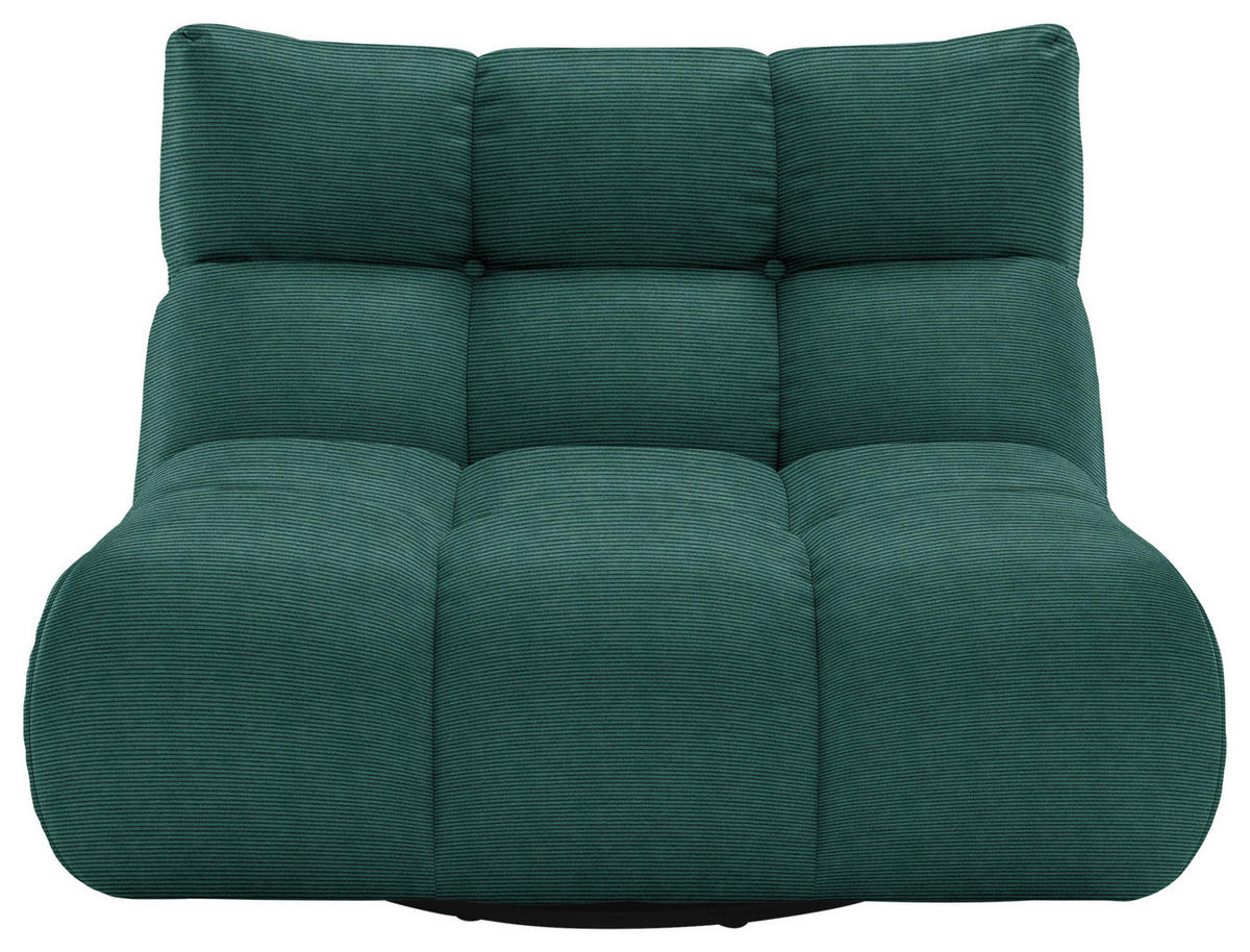 SESSEL Feincord Grün  - Schwarz/Grün, Design, Kunststoff/Textil (112/85/108cm) - Pure Home Lifestyle