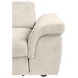 ECKSOFA Creme Flachgewebe Bettkasten, Schlaffunktion, Rücken echt, Liegefläche im Originalstoff  - Creme/Schwarz, KONVENTIONELL, Kunststoff/Textil (235/280cm) - Carryhome
