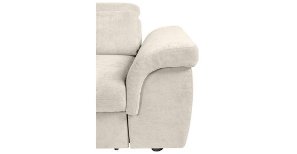 ECKSOFA Creme Flachgewebe Bettkasten, Schlaffunktion, Rücken echt, Liegefläche im Originalstoff  - Creme/Schwarz, KONVENTIONELL, Kunststoff/Textil (235/280cm) - Carryhome