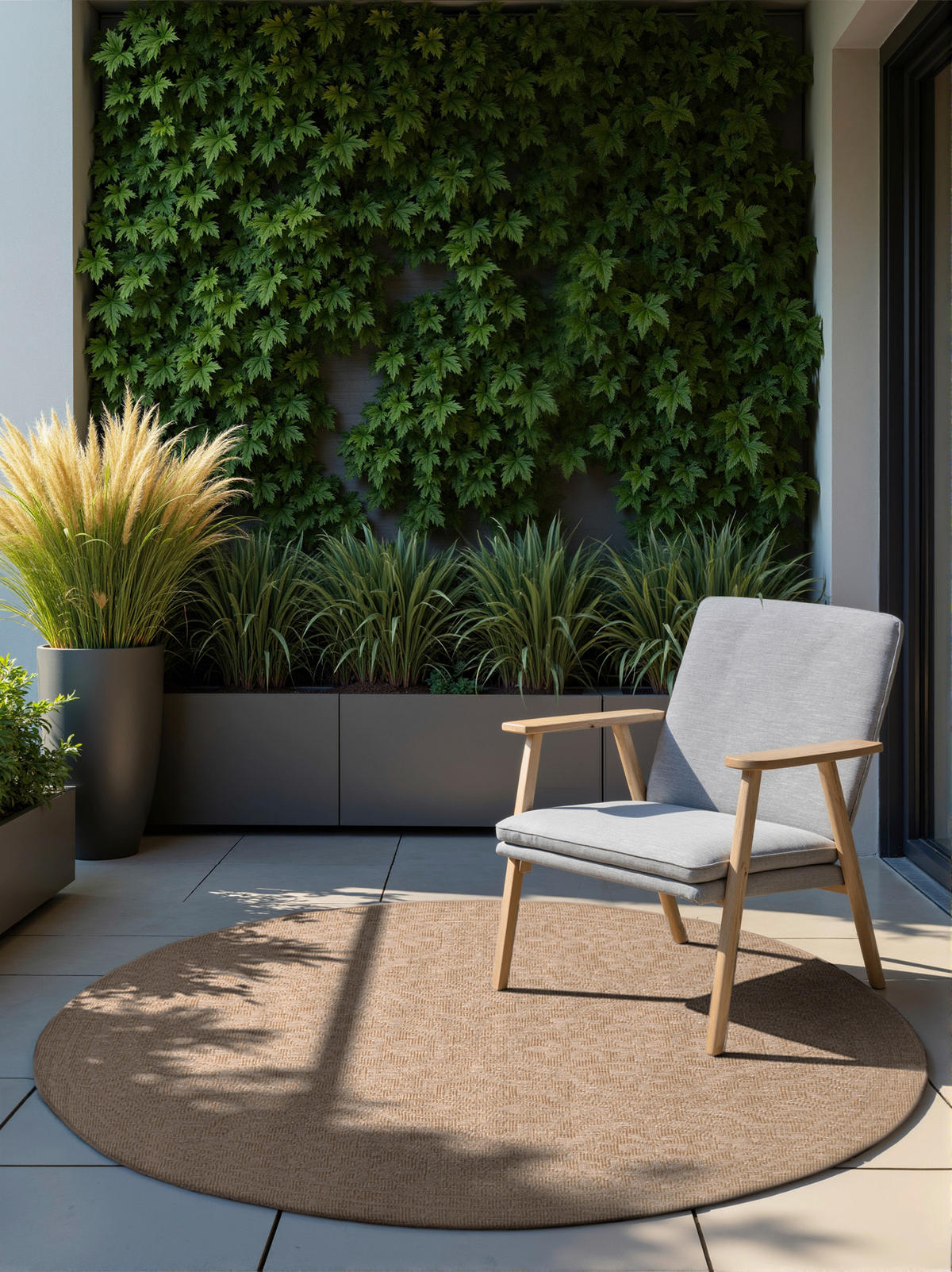 OUTDOORTEPPICH 160 cm Duet Sandfarben, Weiß  - Sandfarben/Weiß, Design, Kunststoff (160cm) - Hanse Home