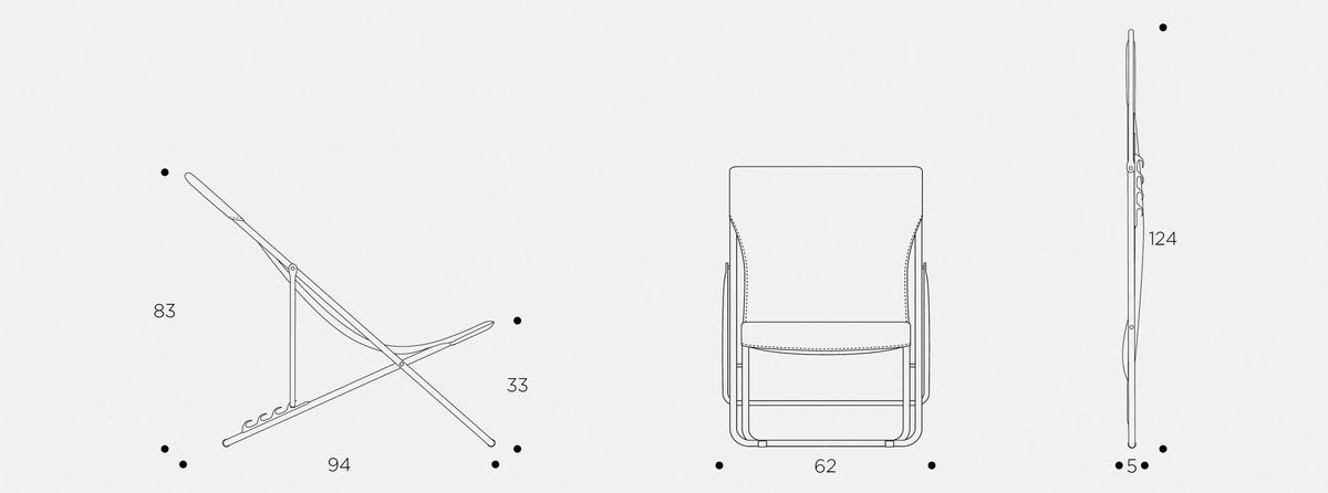 STRANDSTUHL Stahl Rotbraun  - Rotbraun, Basics, Textil/Metall (62/77-91/76-82cm) - Lafuma Mobilier