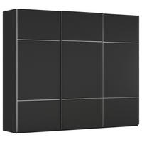 SCHWEBETÜRENSCHRANK 242/223/68 cm 3-türig Schwarz  - Chromfarben/Schwarz, KONVENTIONELL, Holzwerkstoff/Metall (242/223/68cm) - Novel