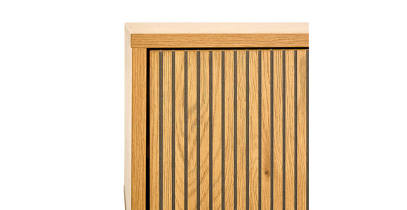 LOWBOARD Line  in 150/50/40 cm  - Eichefarben/Schwarz, Design, Holzwerkstoff/Metall (150/50/40cm) - Carryhome