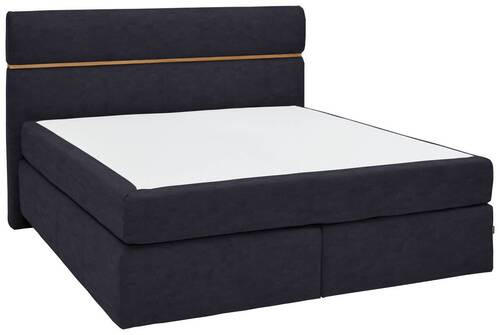 BOXSPRINGBETT 180/200 cm  in Eichefarben, Graphitfarben  - Eichefarben/Schwarz, Konventionell, Holz/Kunststoff (180/200cm) - Dieter Knoll