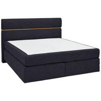 BOXSPRINGBETT 180/200 cm  in Eichefarben, Graphitfarben  - Eichefarben/Schwarz, Konventionell, Holz/Kunststoff (180/200cm) - Dieter Knoll