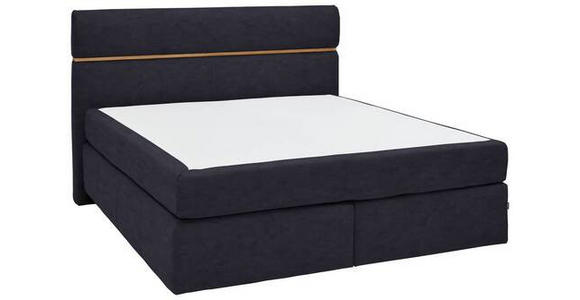 BOXSPRINGBETT 180/200 cm in Graphitfarben, Eichefarben - Eichefarben/Schwarz, KONVENTIONELL, Holz/Kunststoff (180/200cm) - Dieter Knoll