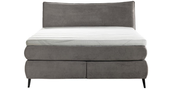 BOXSPRINGBETT 180/200 cm  in Grau  - Schwarz/Grau, Trend, Holz/Textil (180/200cm) - Esposa