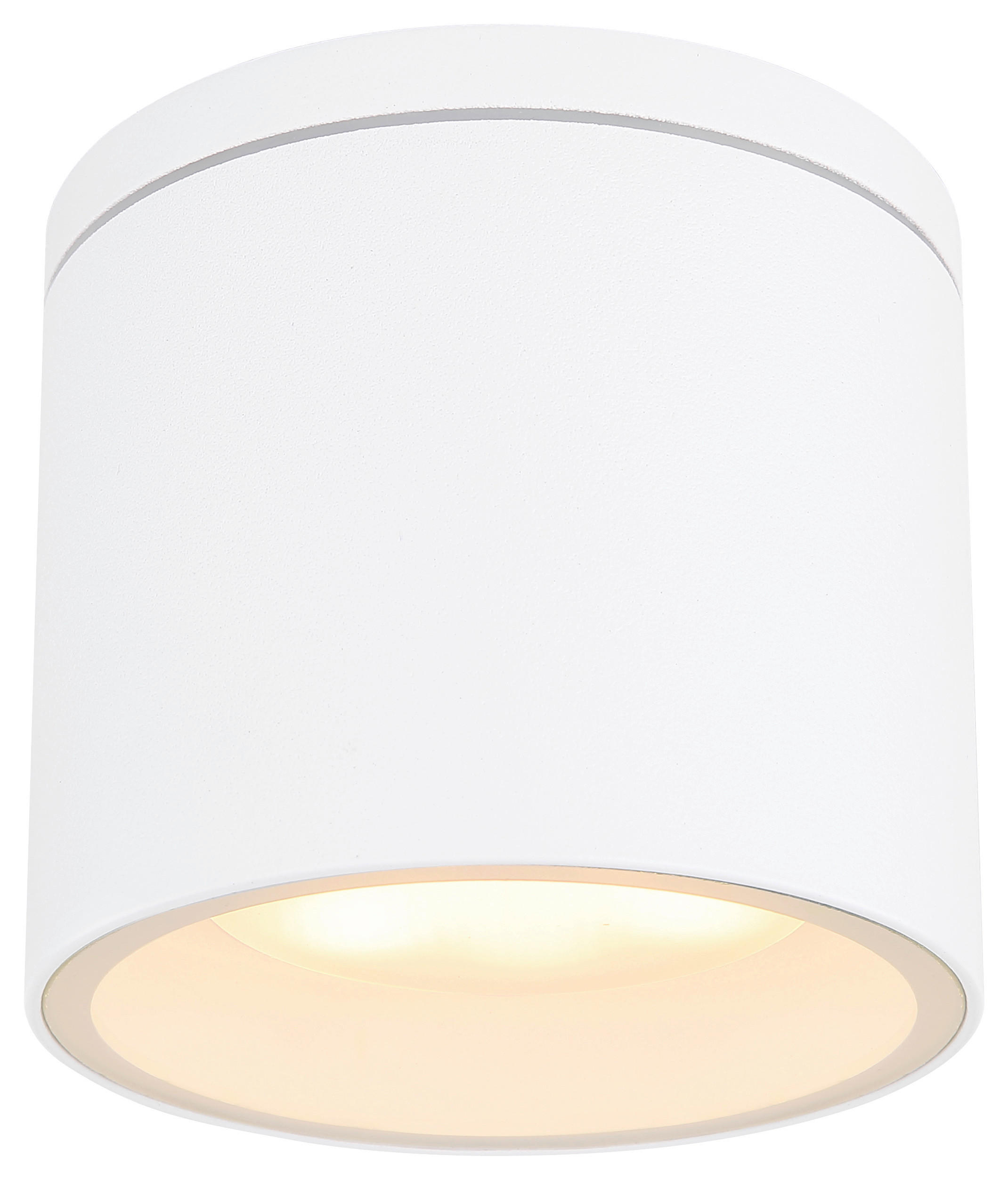 AUßENDECKENLEUCHTE Alcala 10,8/9,6 cm  - Klar/Weiß, Basics, Glas/Metall (10,8/9,6cm) - Globo