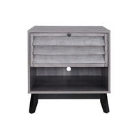 BEISTELLTISCH Holz, Holzwerkstoff 60/50/61 cm  - Eiche grau/Schwarz, Design, Holz/Holzwerkstoff (60/50/61cm) - MID.YOU