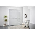 AUFSATZSCHRANK 91/40/40,5 cm - Weiß Hochglanz/Alufarben, Design, Holzwerkstoff/Metall (91/40/40,5cm) - Voleo