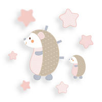 DEKORATIVNI STIKER          - pink/siva, Osnovno, plastika - My Baby Lou