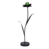 DEKOBLUME - Schwarz/Grün, Basics, Glas/Metall (31/80/21cm) - Ambia Home