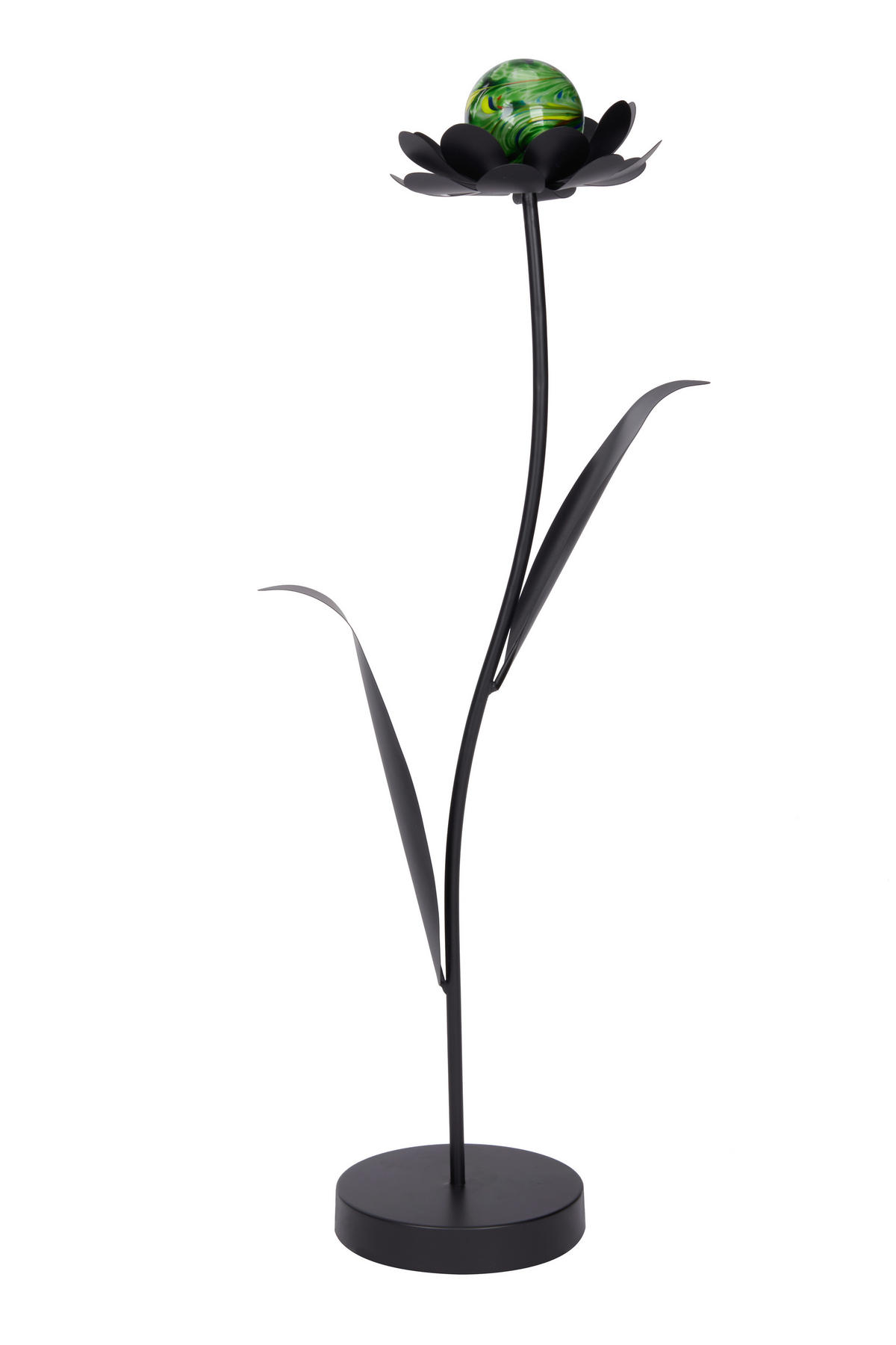 DEKOBLUME - Schwarz/Grün, Basics, Glas/Metall (31/80/21cm) - Ambia Home