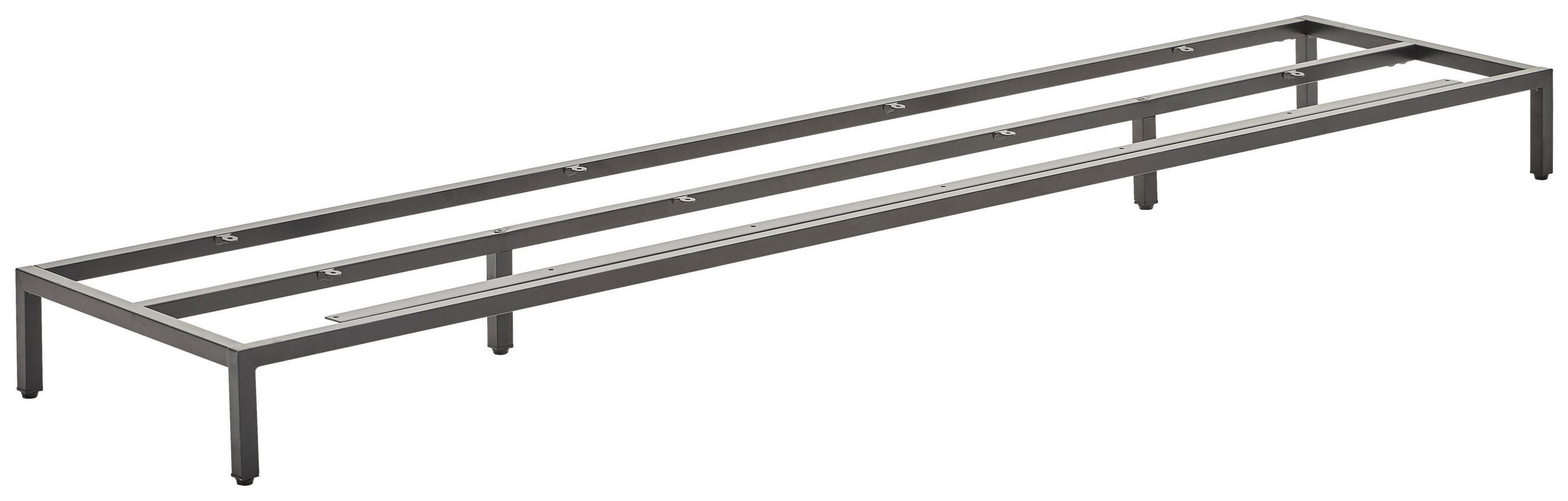 FUßGESTELL - Schwarz, Basics, Metall (180/13/40,5cm) - Novel