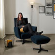 SESSEL in Teddystoff Dunkelblau  - Schwarz/Dunkelblau, Design, Textil/Metall (60/94/86cm) - Dieter Knoll