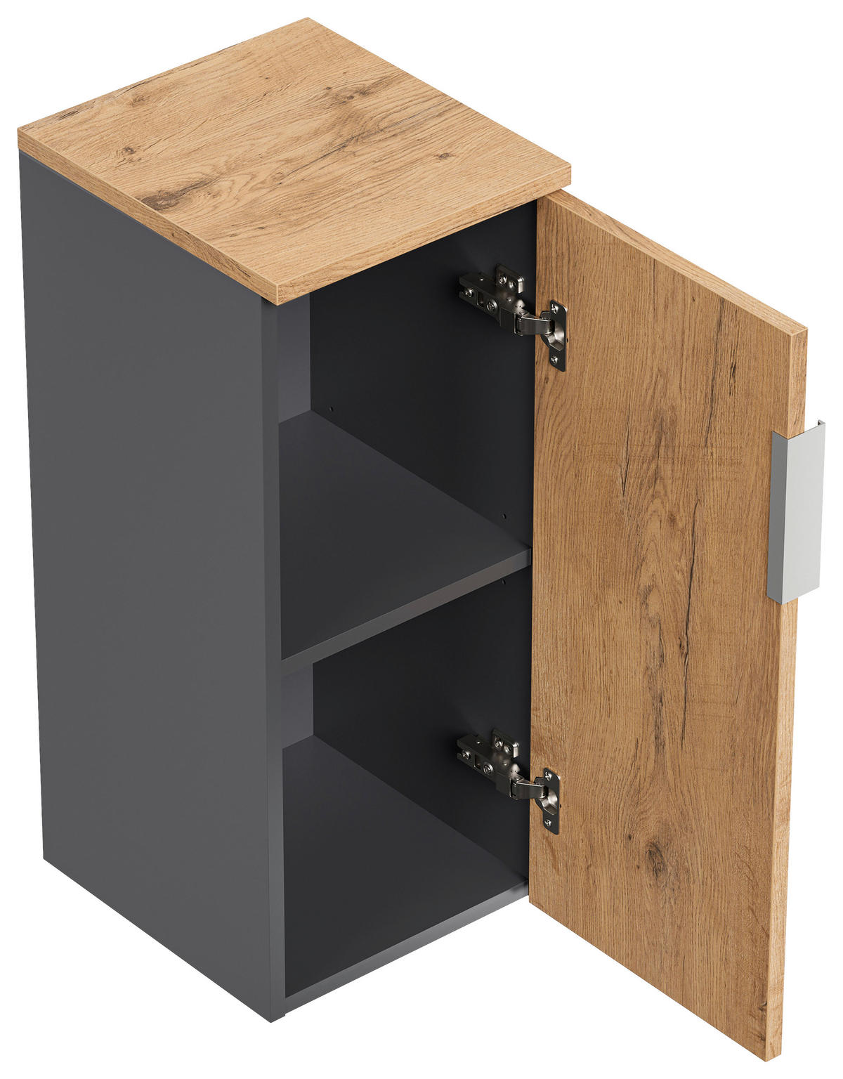 WASCHTISCHKOMBI 59,5 cm  - Eichefarben/Graphitfarben, Basics, Holzwerkstoff/Stein (59,5cm) - MID.YOU