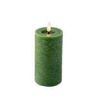 LED-KERZE 7/15 cm  - Dunkelgrün, Basics, Kunststoff/Paraffin (7/15cm) - Ambia Home