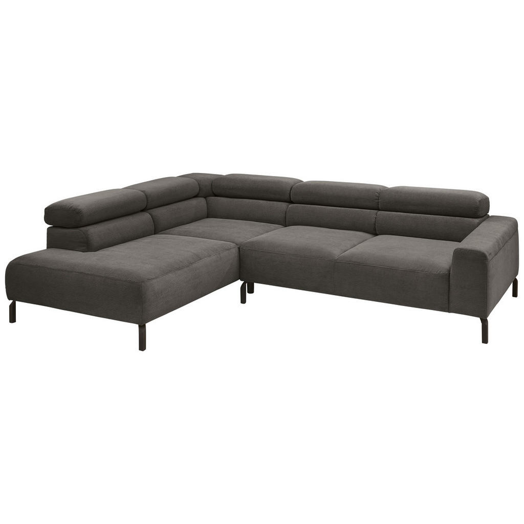 Thumbnail - Pure Home Lifestyle Ecksofa, Anthrazit, Textil, 4-Sitzer, Ottomane links, 273x219 cm, Blauer Engel, Goldenes M, Dgm, Oek...