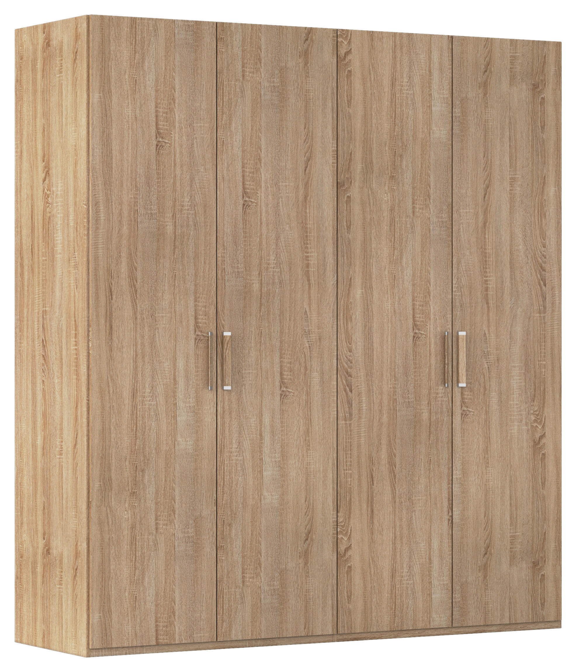 DREHTÜRENSCHRANK 201/223/60 cm 4-türig Sonoma Eiche  - Silberfarben/Sonoma Eiche, Design, Holzwerkstoff/Kunststoff (201/223/60cm) - Novel