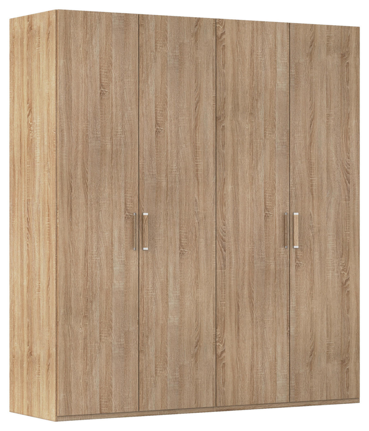 DREHTÜRENSCHRANK  in Sonoma Eiche  - Silberfarben/Sonoma Eiche, Design, Holzwerkstoff/Kunststoff (201/223/60cm) - Novel