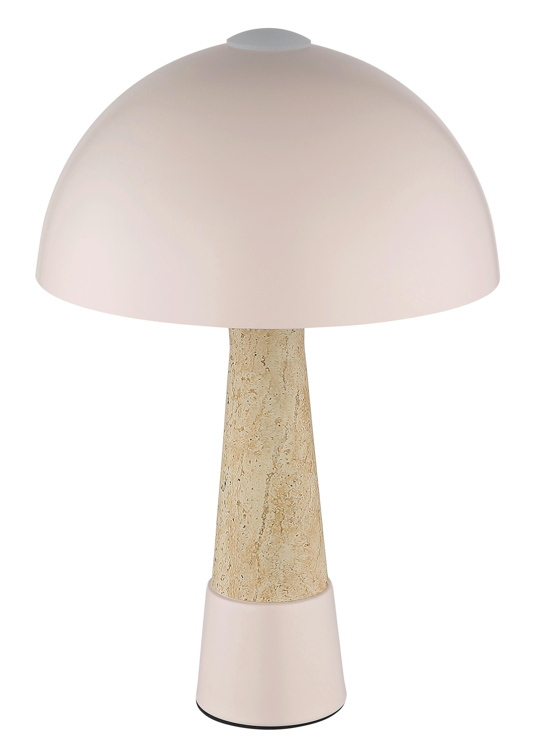 TISCHLEUCHTE 25/36,5 cm   - Champagner/Beige, Design, Kunststoff/Metall (25/36,5cm) - Globo
