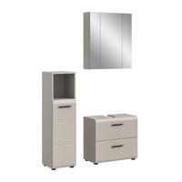 Baie 3 piese, 90 cm - cașmir/negru, Trend, plastic/sticlă (90cm) - MID.YOU