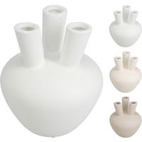 DEKOVASE  - Perlmutt/Beigebraun, Basics, Keramik (18.5/18.5/21.5cm)