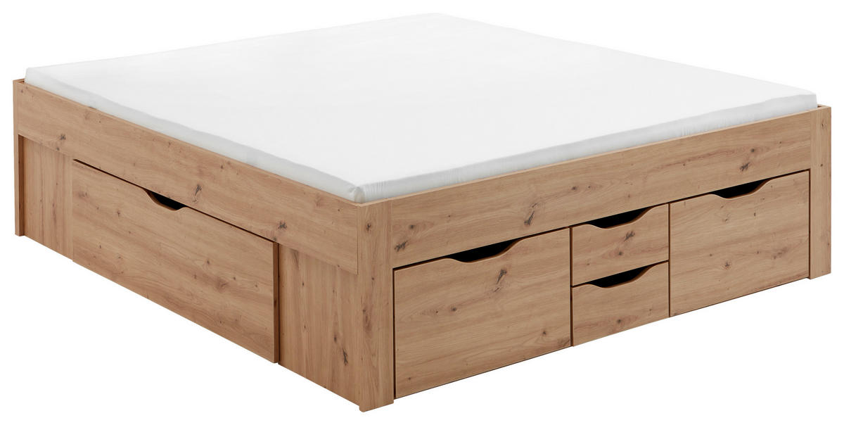 STAURAUMBETT 180/200 cm  in Eiche Artisan  - Eiche Artisan, KONVENTIONELL, Holzwerkstoff (180/200cm) - Boxxx