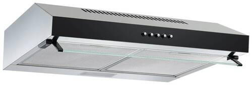 FLÄKTKÅPA CH16060SGB  - stålfärgad/svart, Trend, metall/glas (60/13/50,3cm) - Respekta