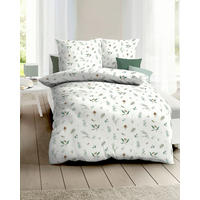 POSTELJNINA Winter Greens allover 140/200 cm bombažni flanel zelena  - zelena, Basics, tekstil (140/200cm) - Kaeppel