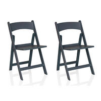 GARTENKLAPPSTUHL-SET in Kunststoff Grau  - Grau, MODERN, Kunststoff (44/80/47cm) - MID.YOU