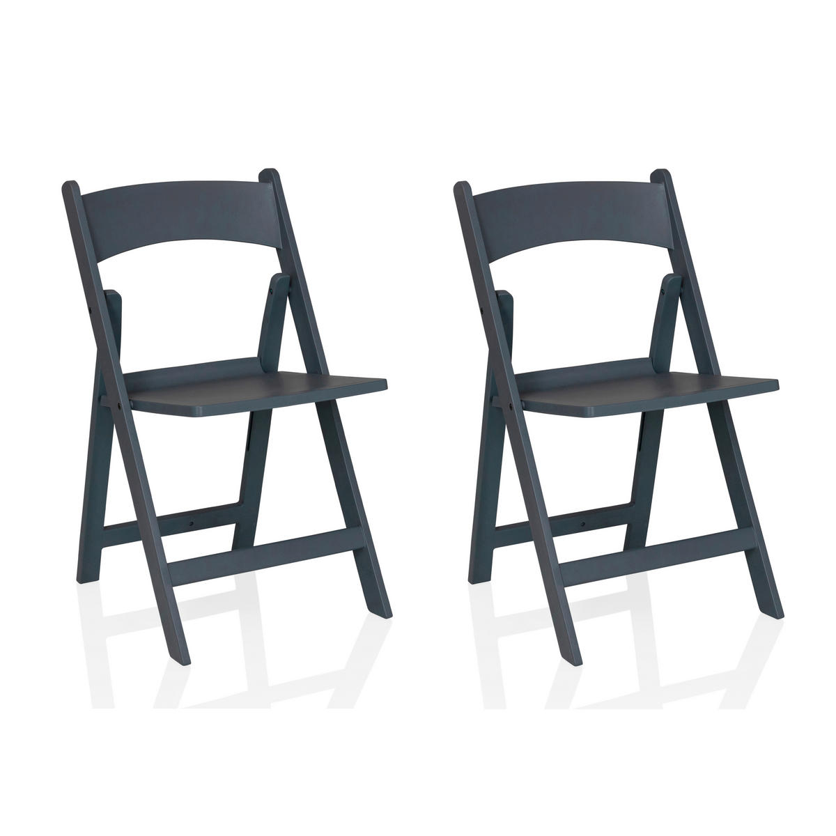 GARTENKLAPPSTUHL-SET in Kunststoff Grau  - Grau, MODERN, Kunststoff (44/80/47cm) - MID.YOU