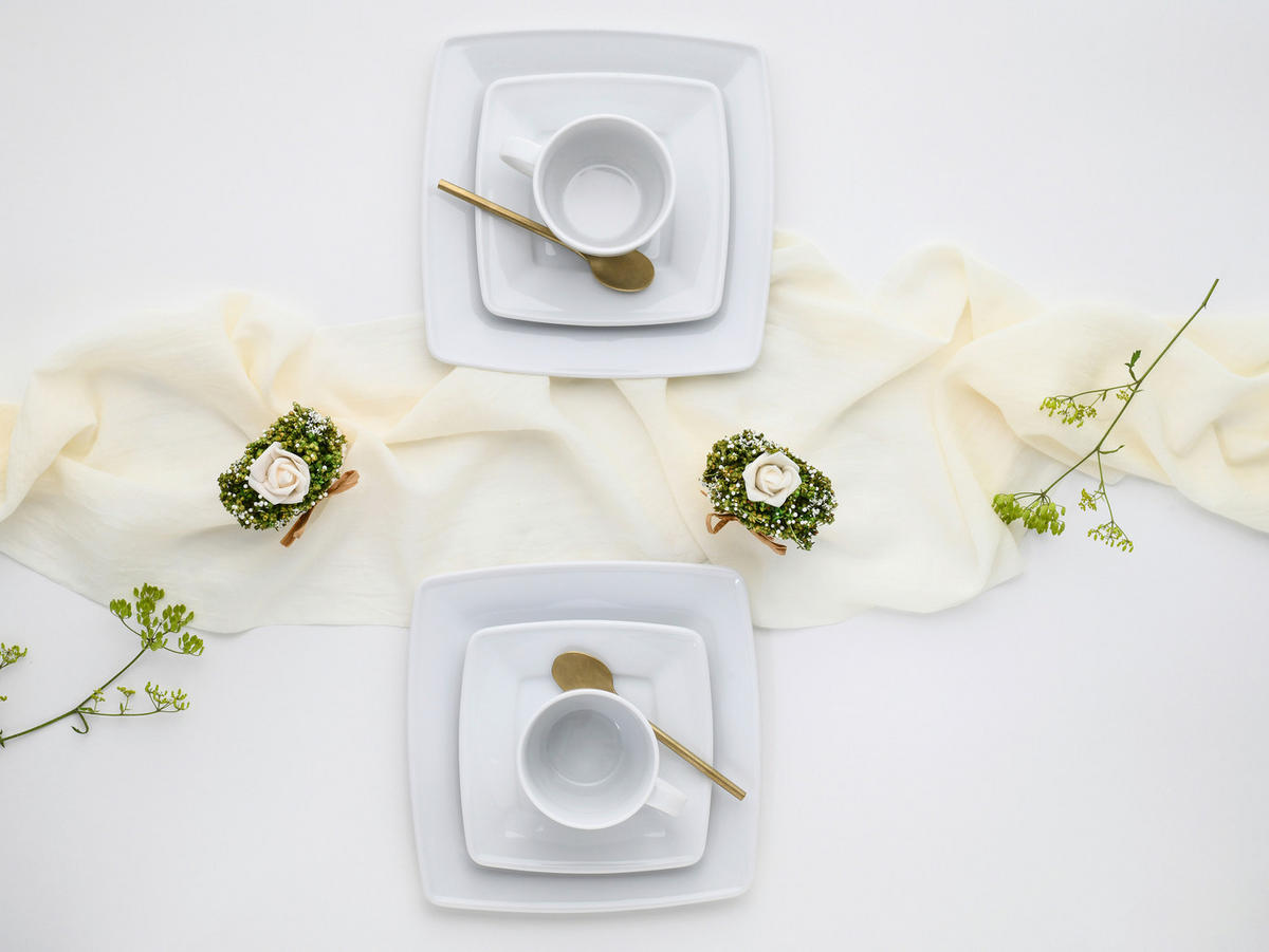 KÁVOVÁ SOUPRAVA, porcelán - bílá, Basics, keramika - Creatable
